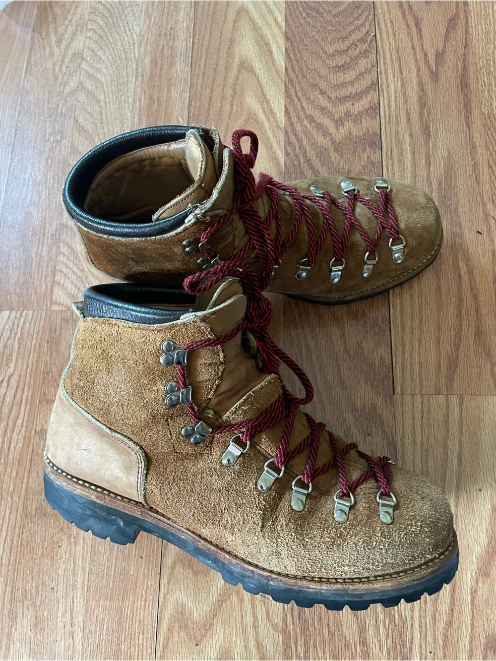 VTG DEXTER Leather Mountaineering Hiking Boots Mens Sz 12 M Vibram MADE IN USA